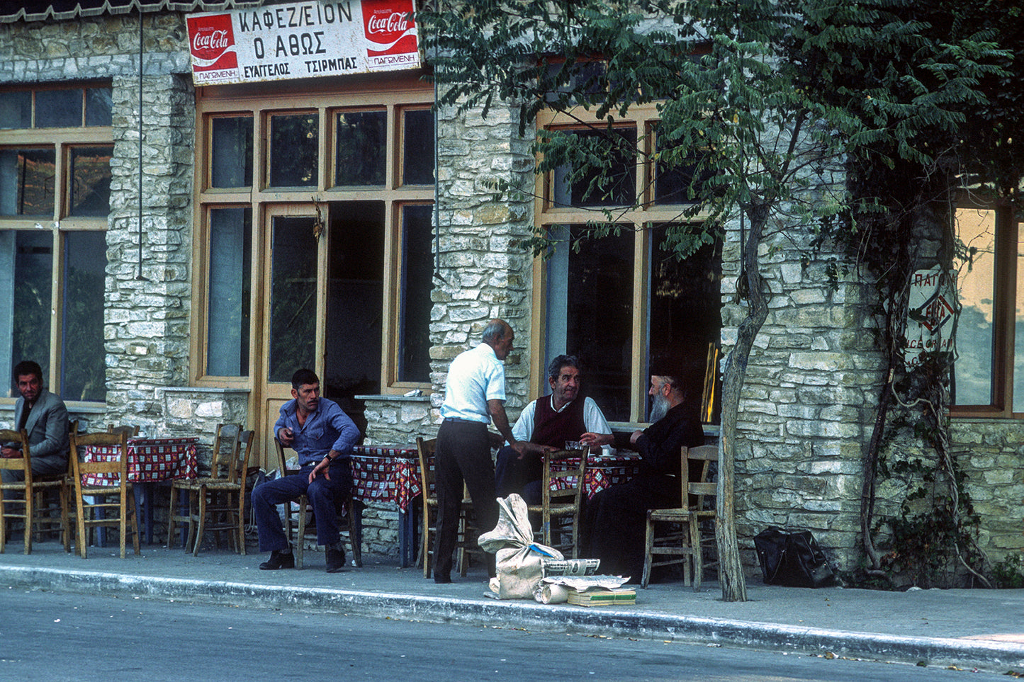 The cafe in Ouranoupolis