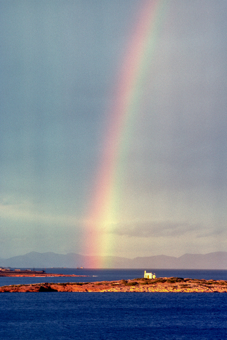 The rainbow on the island opposite Vravrona