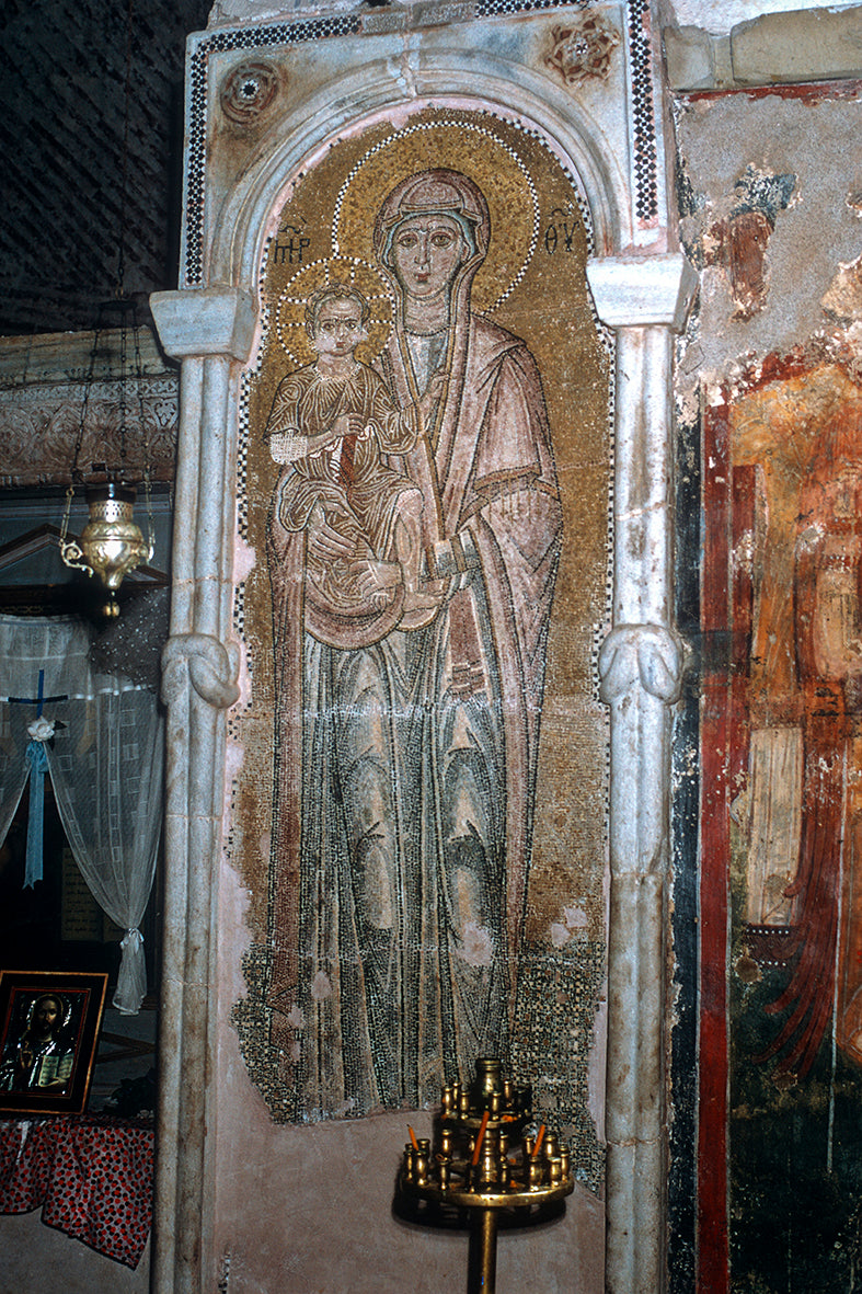 Τρίκαλα η Πόρτα Παναγιά τοιχογραφία