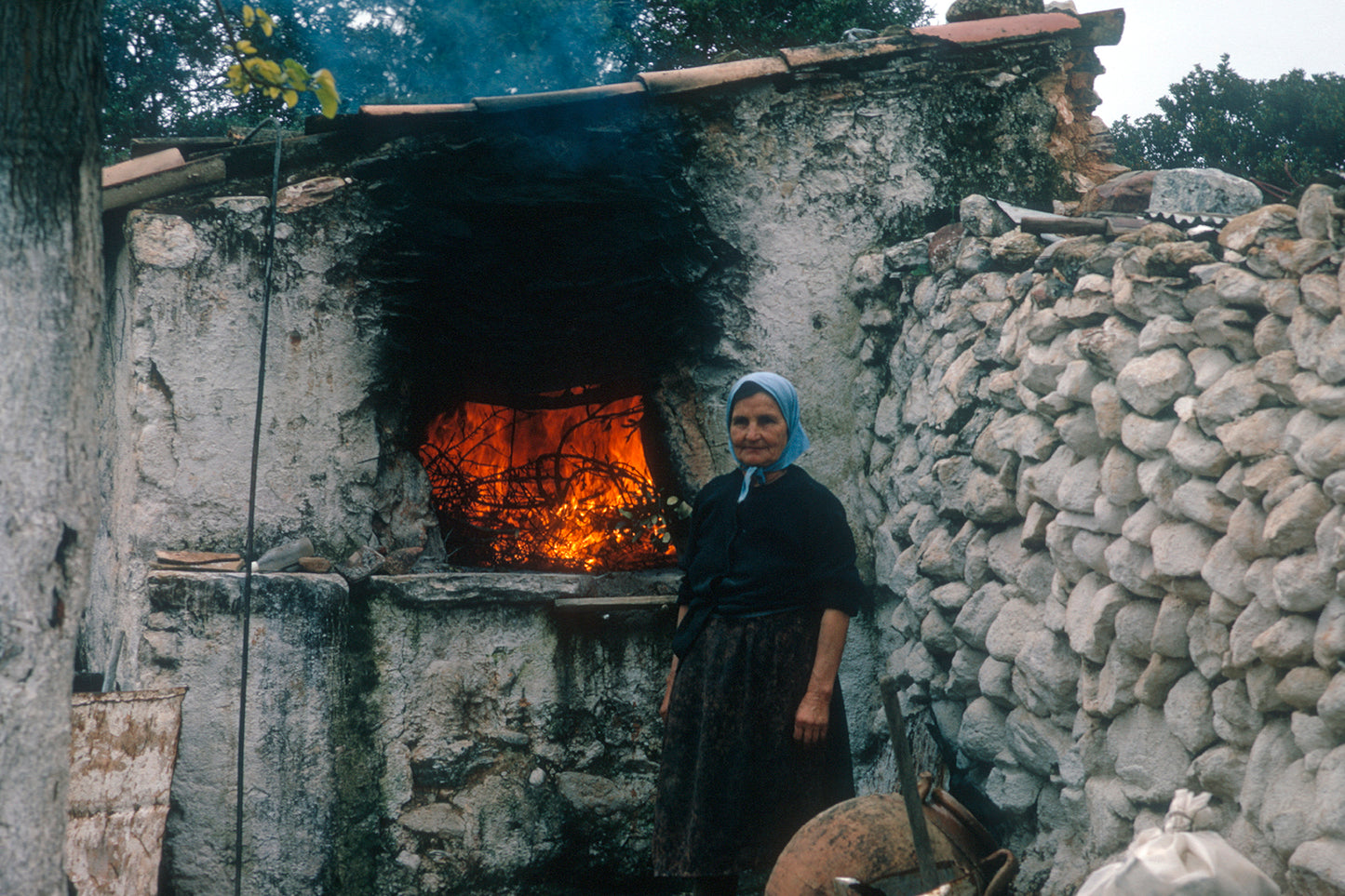 Preparing to bake in Petrina in the outskirts of Sparta