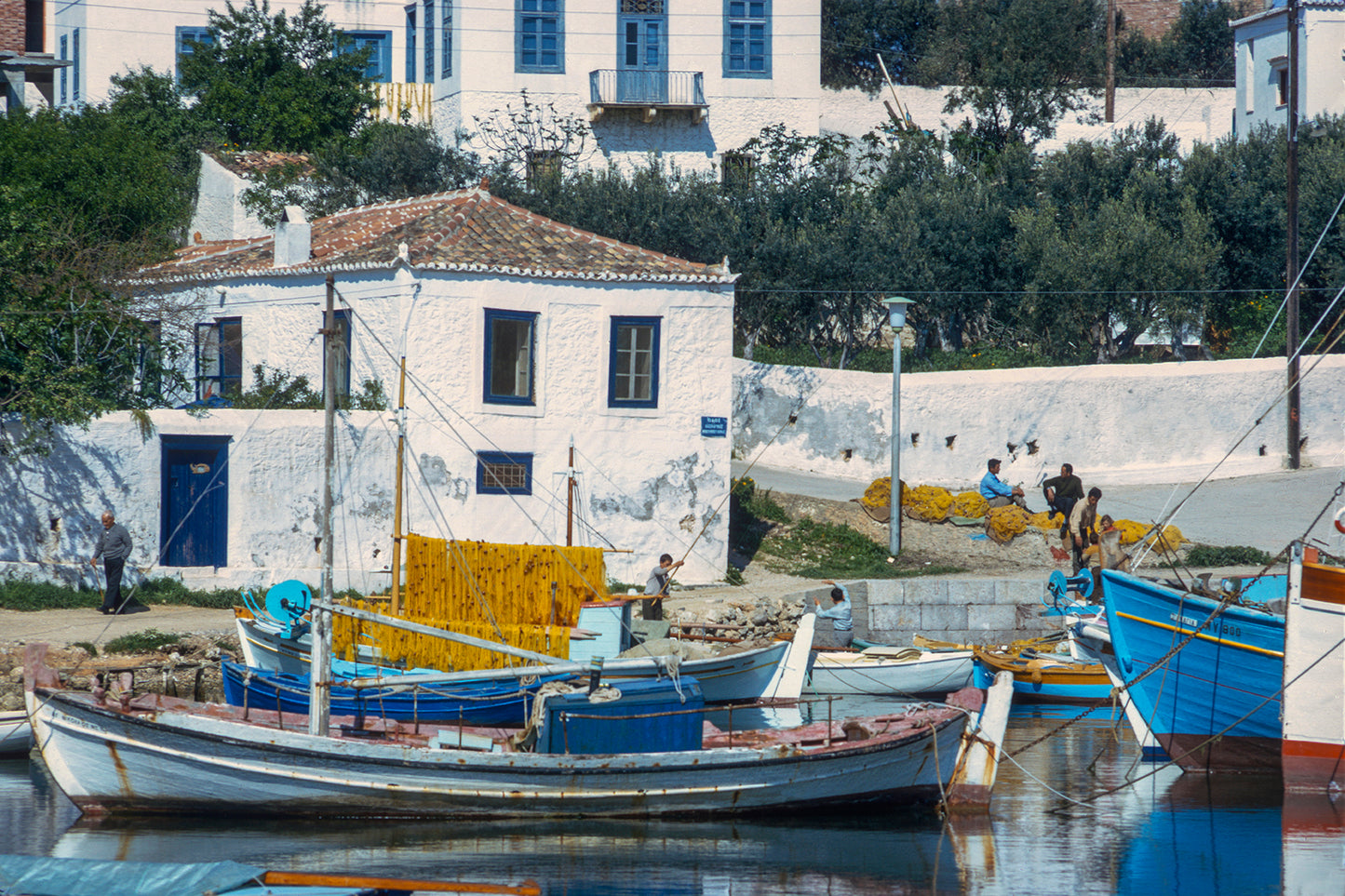 The fishing nets in the Old Port of Spetsai