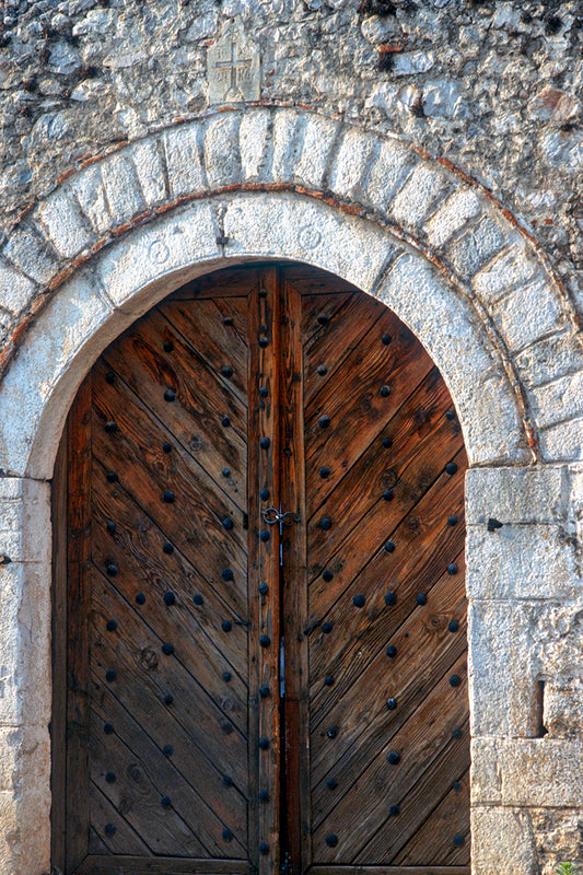 Peloponnese an old door of a house in Leonidio