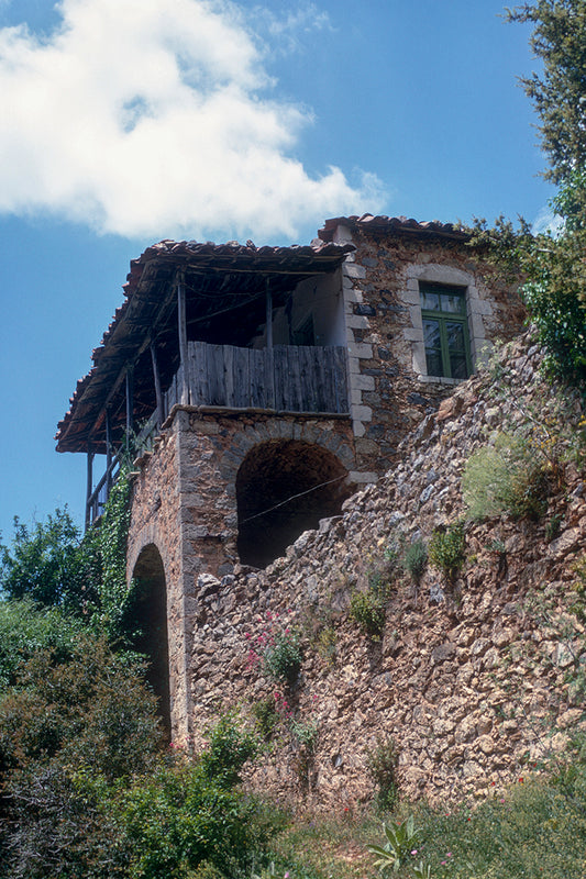 Lakonia an old house driving towards Tzitzina