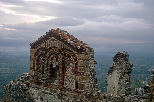 Peloponnese, remaining ruins from the chapel of Aghia Paraskevi in Mystras