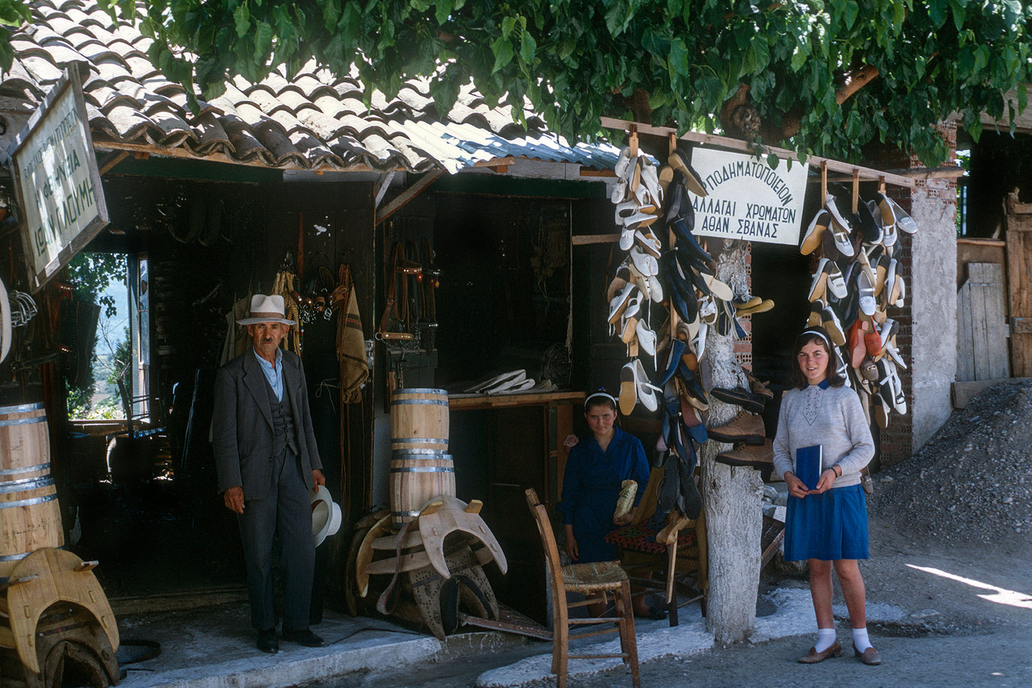 Peloponnese, driving towards Kato Fygaleia, a family store