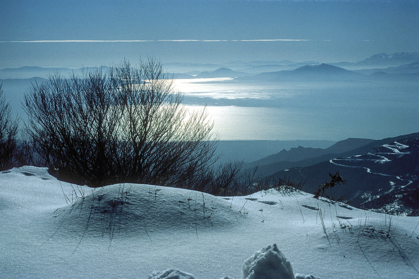 Pelion, Pagasitikos bay in winter