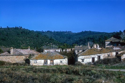 Τοπίο με σπίτια στην Χαλκιδική