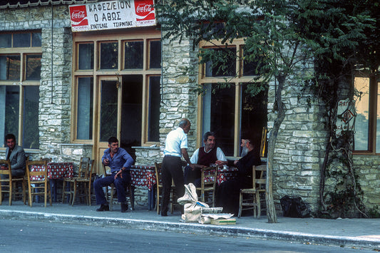 The cafe in Ouranoupolis