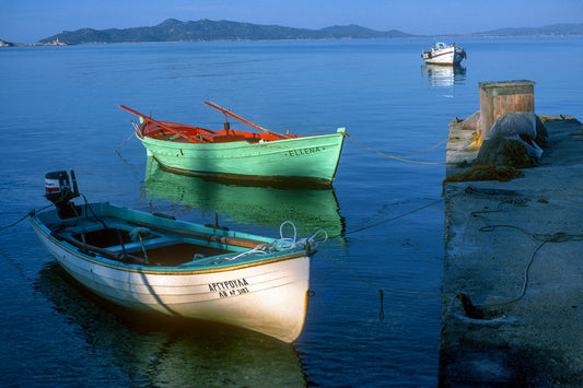 Boats in the port of Ouranoupolis