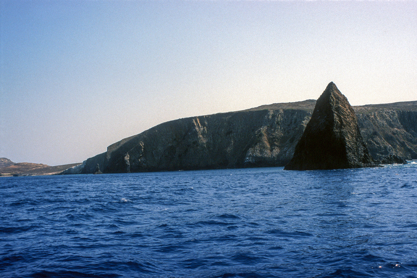 An impressive rock in Milos