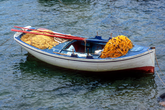 The boat with the fishing nets in Vravrona