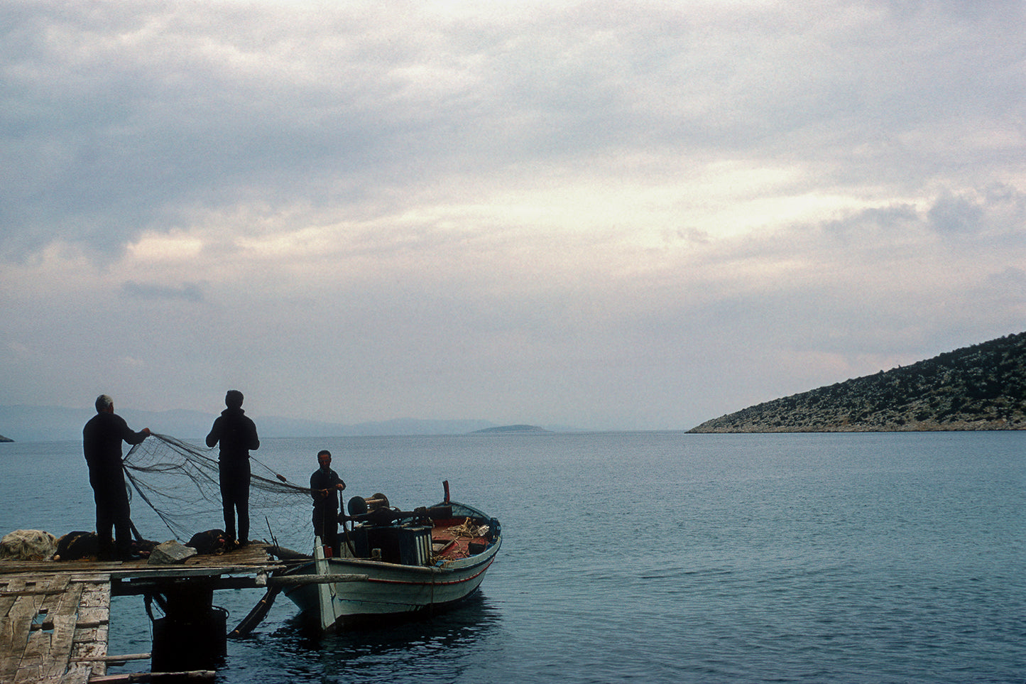 Paralia Thivon, the fishermen