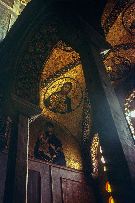 Inside the church of Osios Loukas Monastery