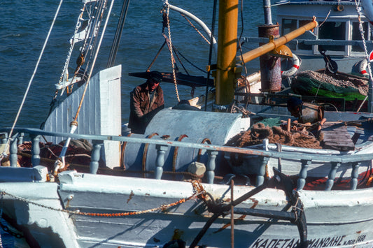 Nafpaktos, a fishing boat in the port