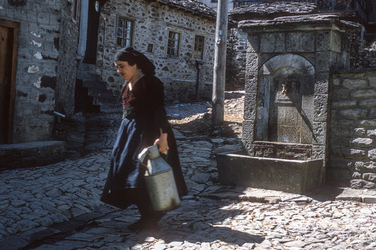 Getting water from the well in Metsovo