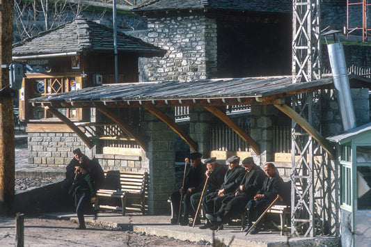 Villagers in Metsovo square