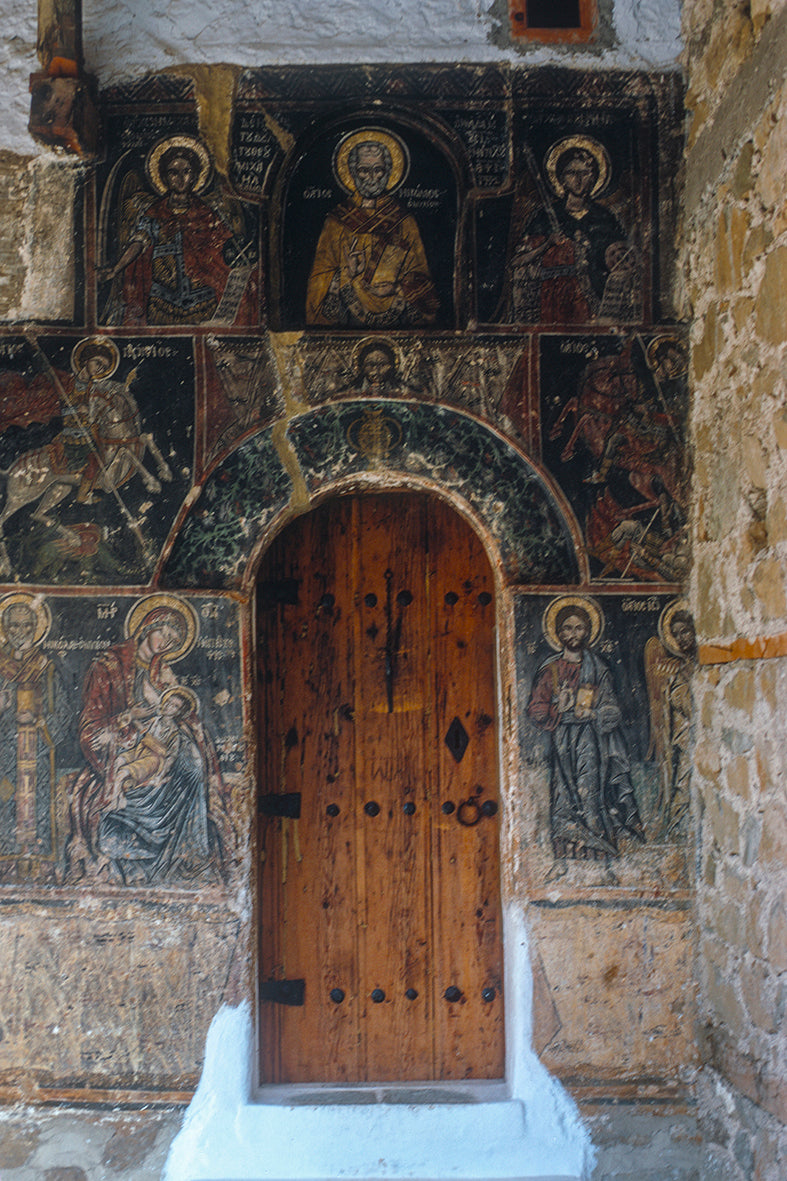 Entering Aghios Nikolaos church in Metsovo