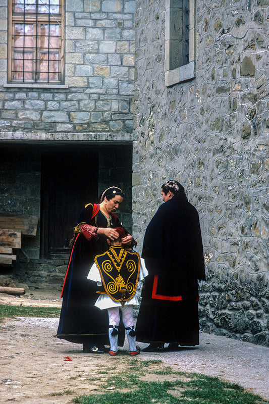 A woman and a young boy in Metsovo