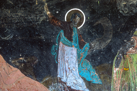 Τρίκαλα η Πόρτα Παναγιά τοιχογραφία