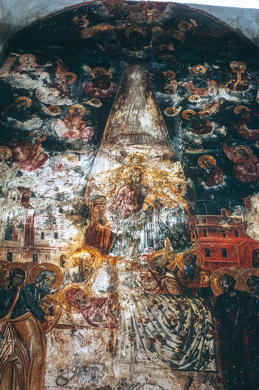 Τρίκαλα η Πόρτα Παναγιά τοιχογραφία