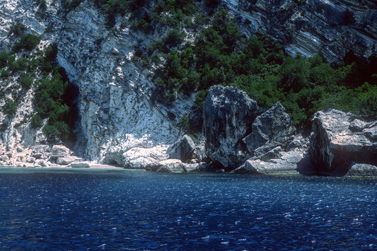 View of rocks in the Ionian sea