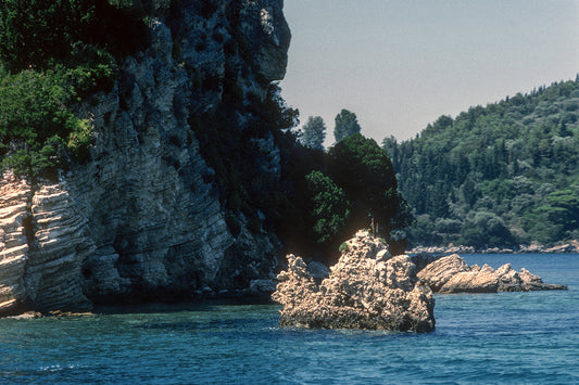 View of rocks in the Ionian