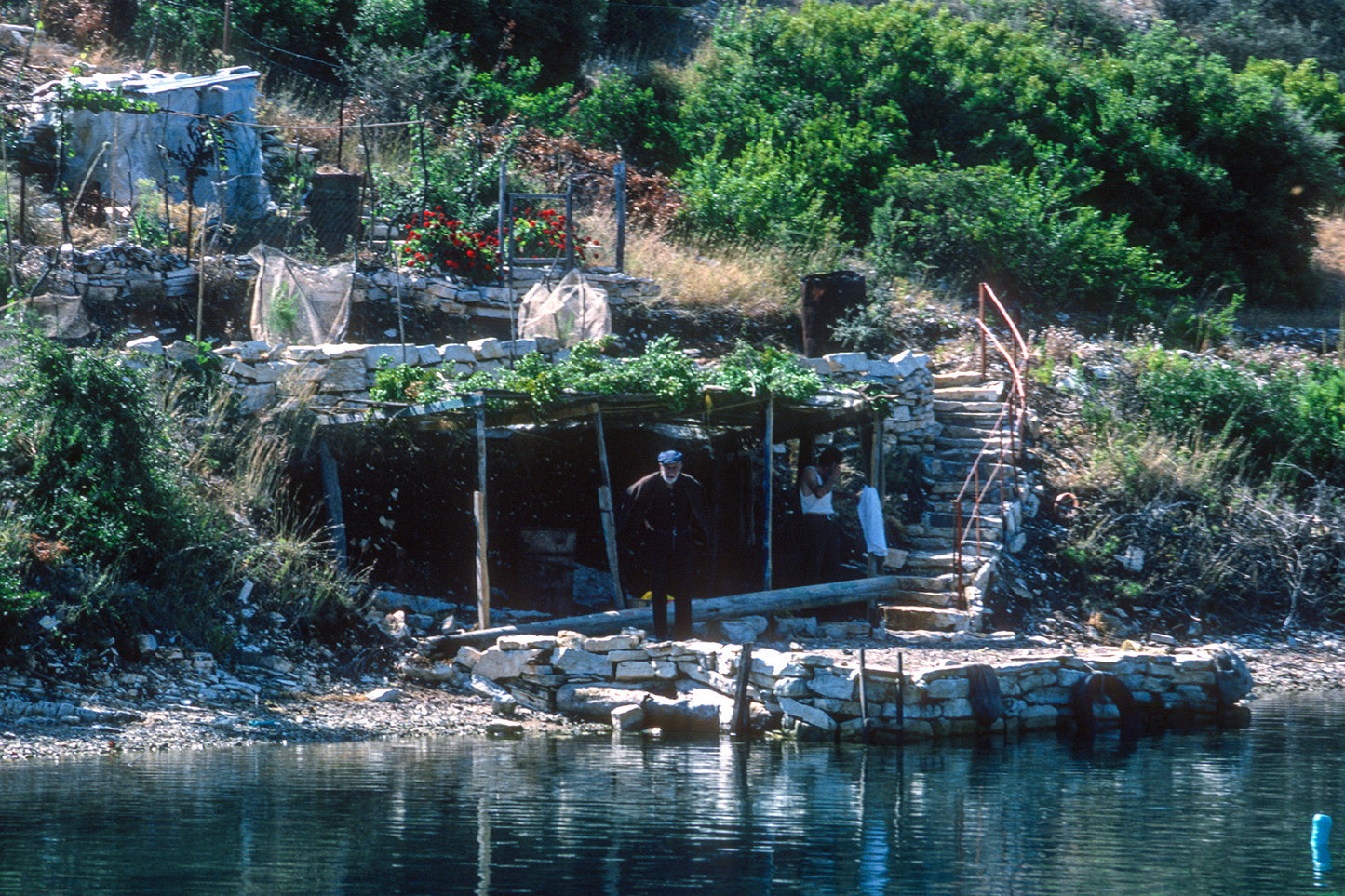 Lefkada in front of his pier