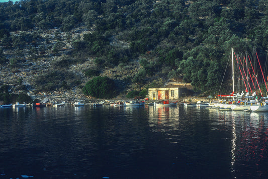 Αραγμένες βάρκες στο Μεγανήσι