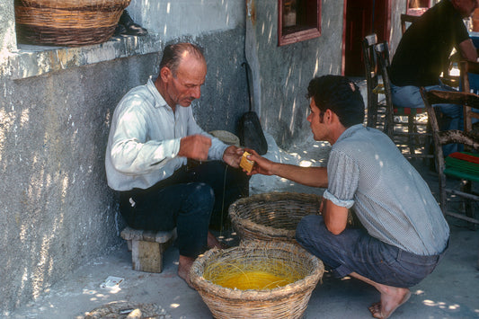 Mytilene, the fishermen in Scala, Molyvos