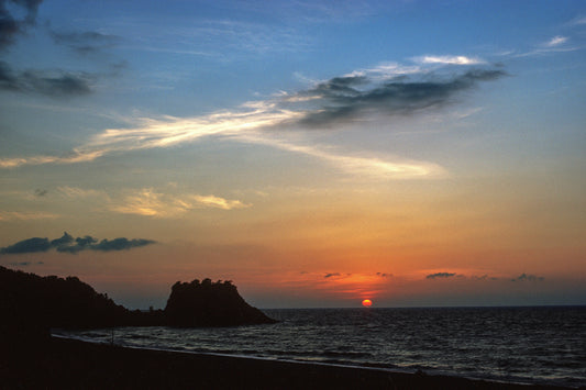 Samos, the sunset in Karlovasi