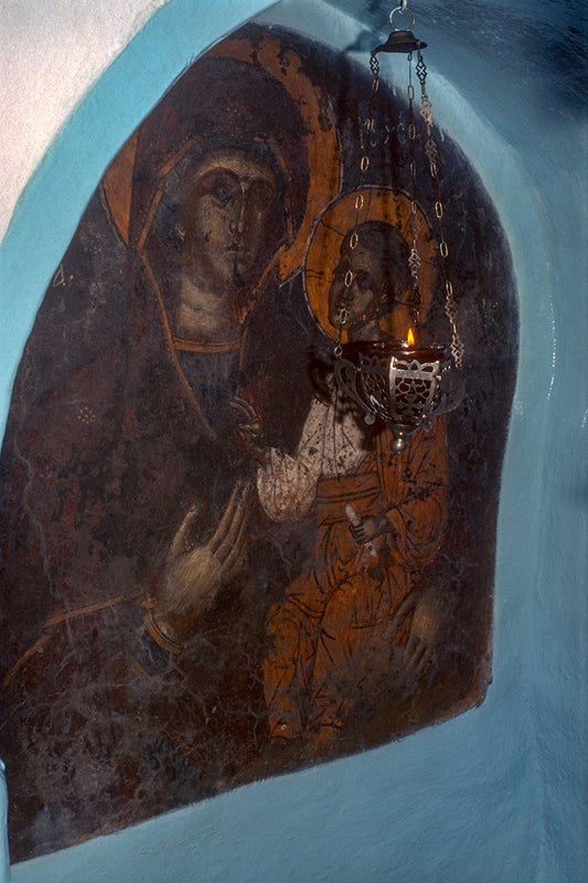 Εσωτερικό εκκλησίας στην Αμοργό