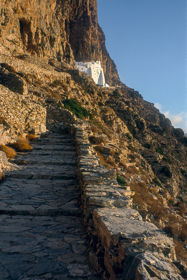 Mounting towards the Monastery in Amorgos