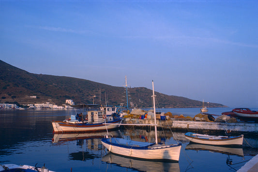 The port of katapola in Amorgos island