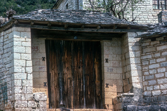 Epirus a typical house and its roof in Ano Pedina