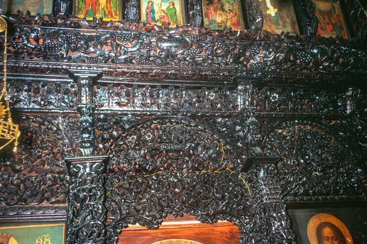 Epirus: The interior of the church in Delvinaki