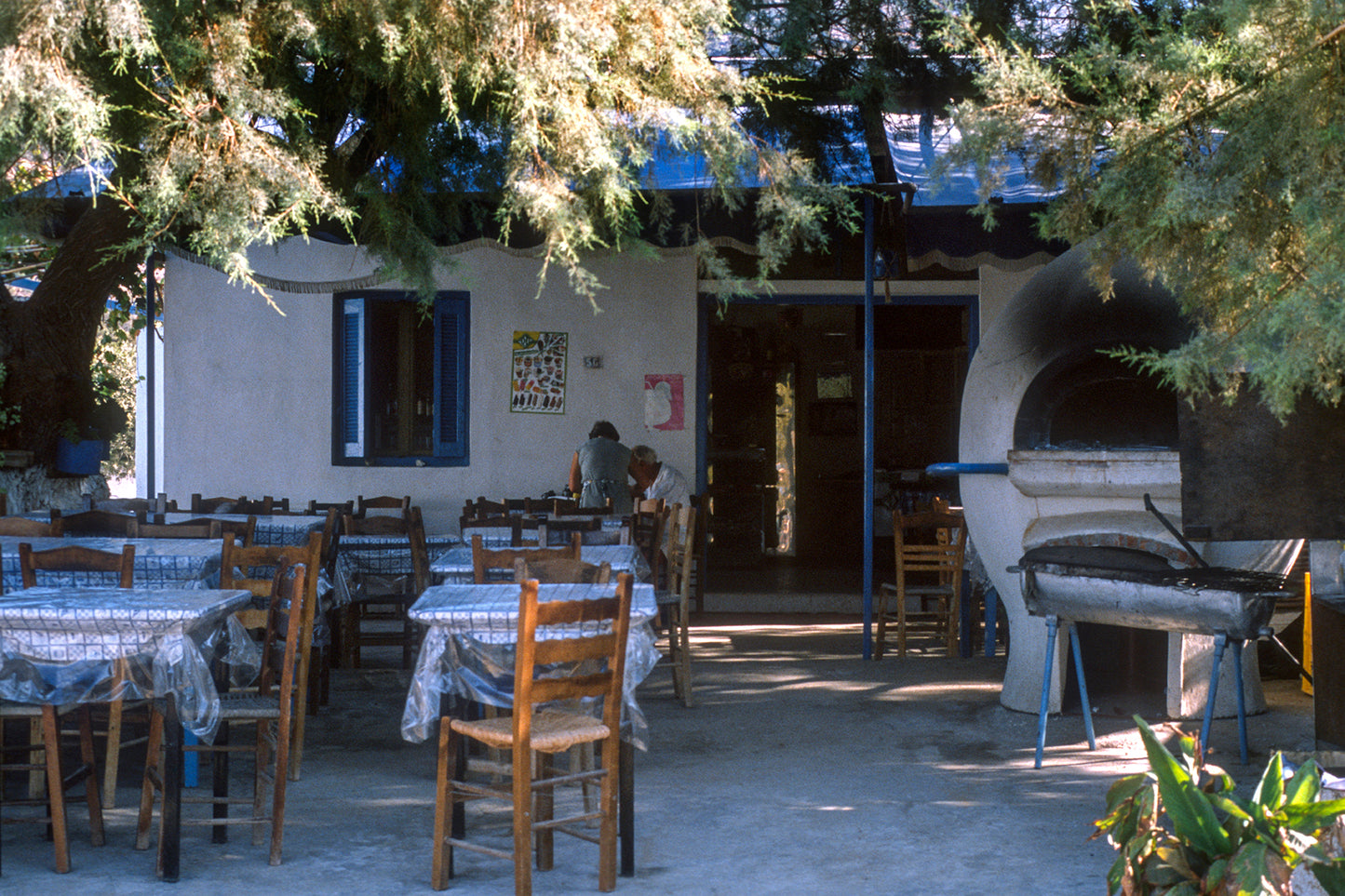 Sifnos the small tavern in Chrysopigi