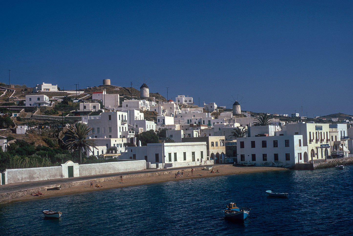 The port in Mykonos