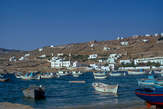 The port in Mykonos