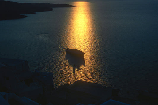 The sunset in Santorini