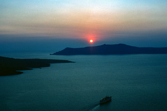 The sunset in Santorini