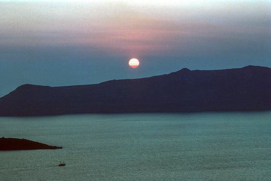 The sunset in Santorini