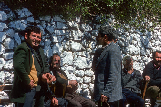 Crete, men in a cafe in Vafes village