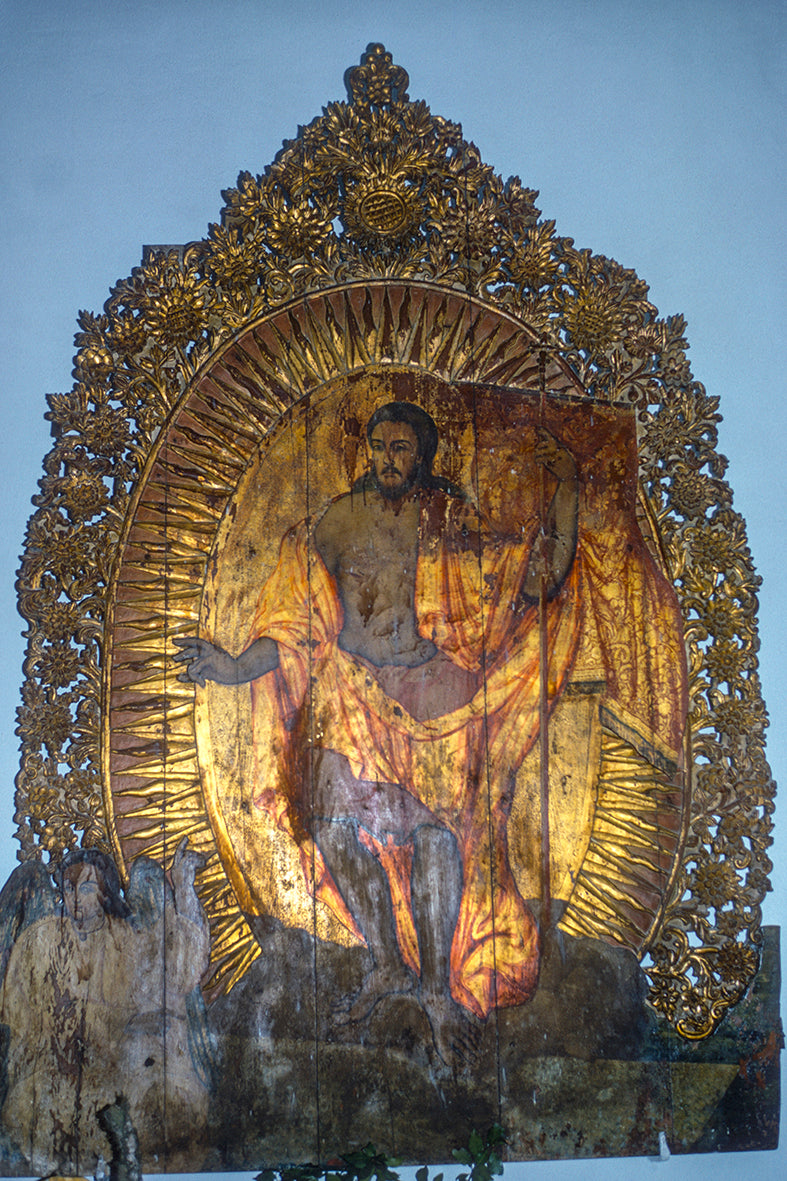 Crete the historical church, Arkadi the icon of the Resurrection