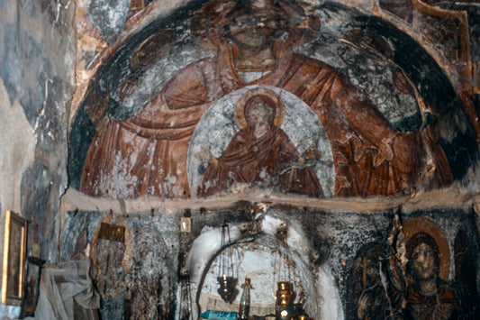 Crete: Mural in the church at Chromomonastiri