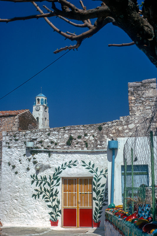 A backyard in Areopolis in Mani