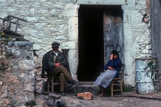 Mani in Vathia the President of the Community together with his Lady