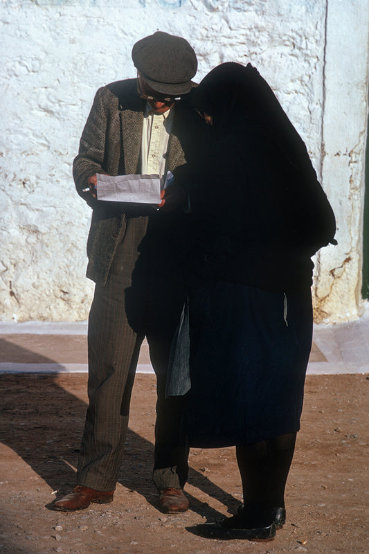 Reading her the letter she just received in Stavri in Mani