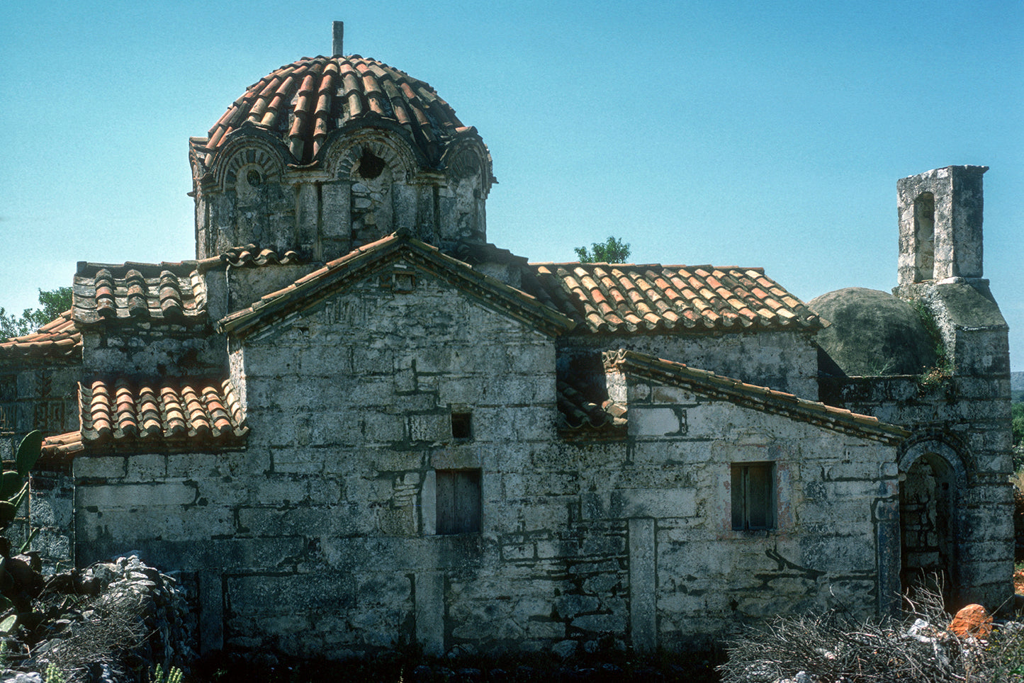 The church Aghia Sotiria in Gardenitsa in Mani