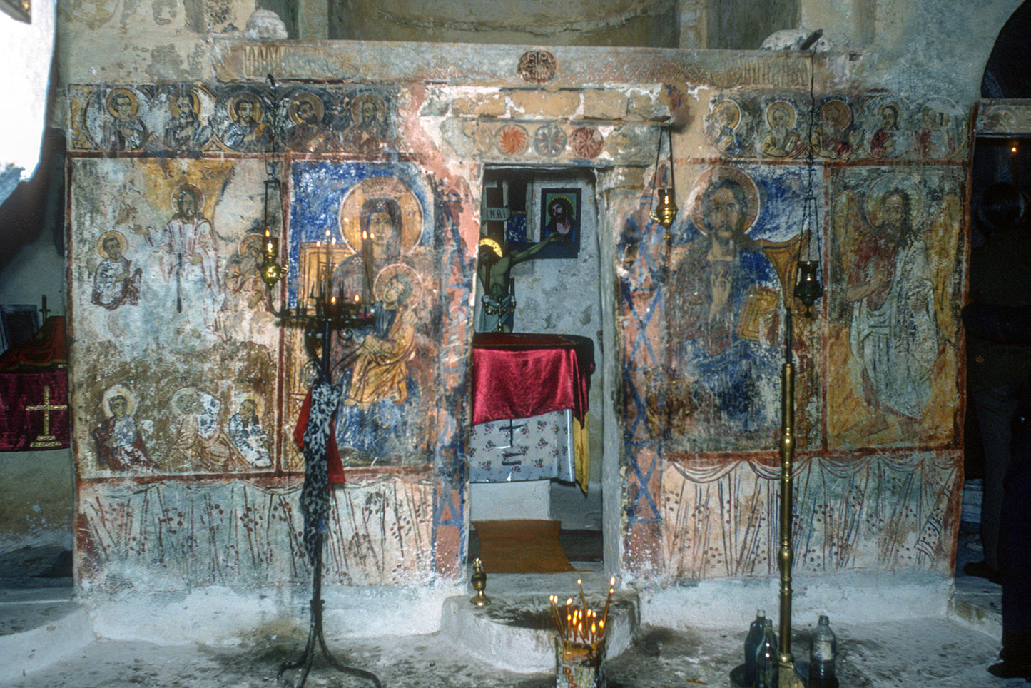 The interior of the church in Gardenitsa in Mani