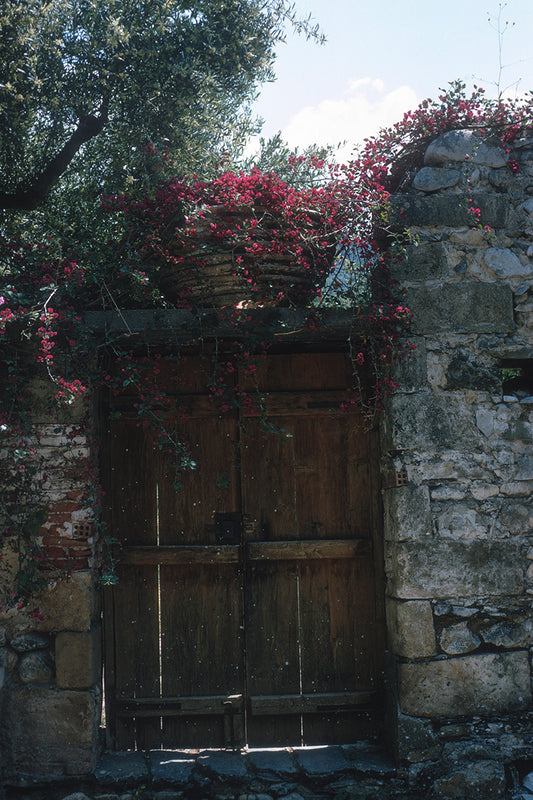 Driving towards Kardamyli the entrance of Troupaki's family  house